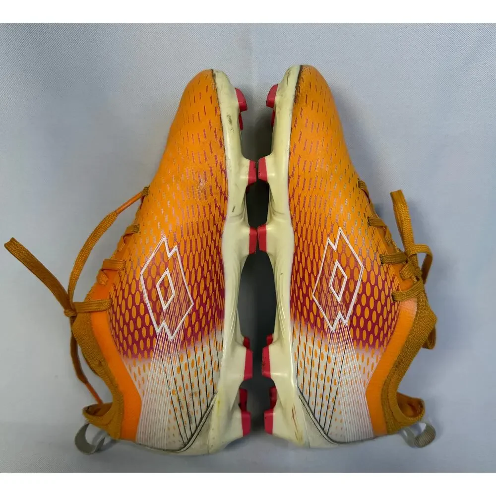 Lotto Roma 200 Youth Soccer Cleats Orange FG Size 2 Lightweight Lace-Up